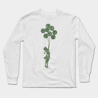 Banksy Flying Balloons Girl by US dollar Long Sleeve T-Shirt